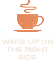 wake up on the right side image of coffee cup