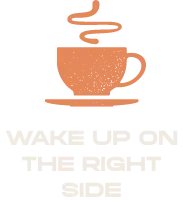 wake up on the right side image of coffee cup